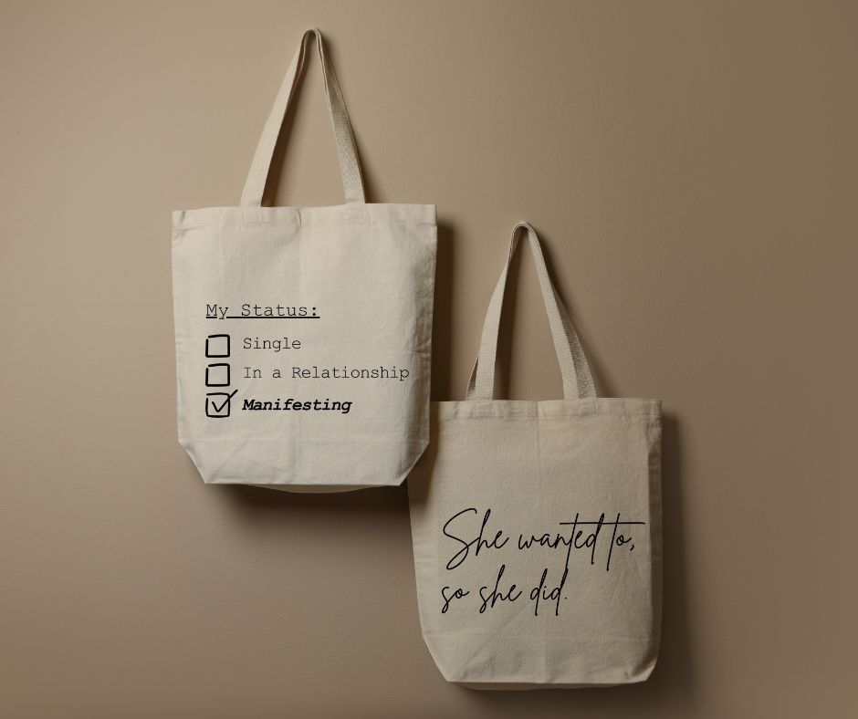 "So She Did" Organic Canvas Tote